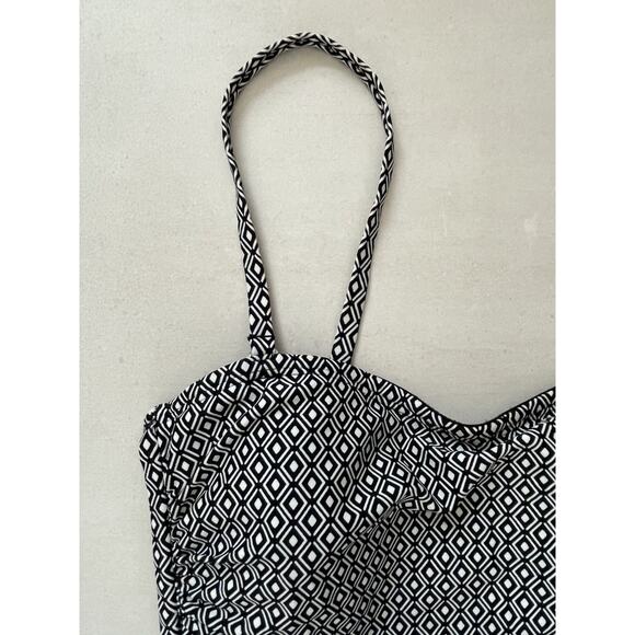 DKNY Swim One Piece Swimsuit Shirred Multicolor Print Padded Swimwear - Picture 3 of 11